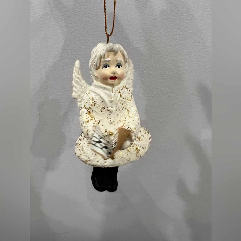 Department 56 Father Frost Girl Angel Holding Music Ornament